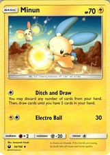MINUN 54/168 CELESTIAL STORM POKEMON NM/M CES