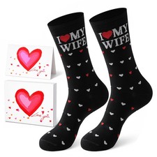 Funny scoks for husband Boyfriend with Greeting Card & Gifts Box,Anniversary Bir