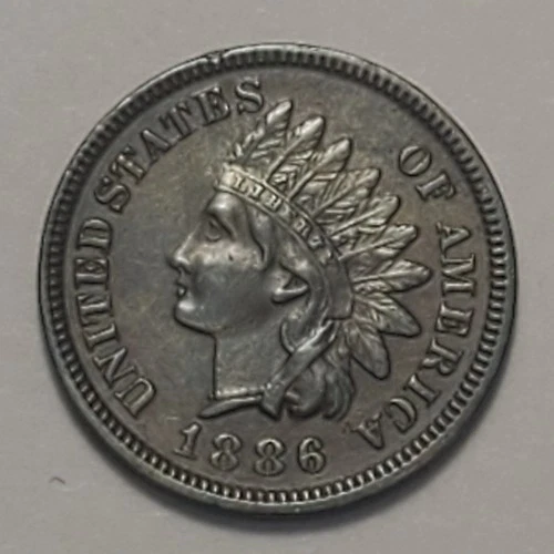 #4 "About Uncirculated++" Nicer Low Mintage 1886 type1  Indian Head Cent
