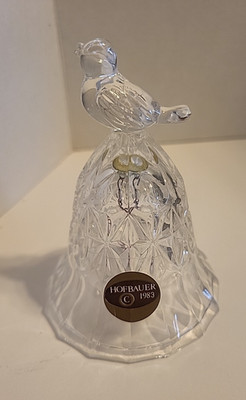 Vintage 1983 Hofbauer Byrdes Collection Lead Crystal Dinner Bell #1388/M8