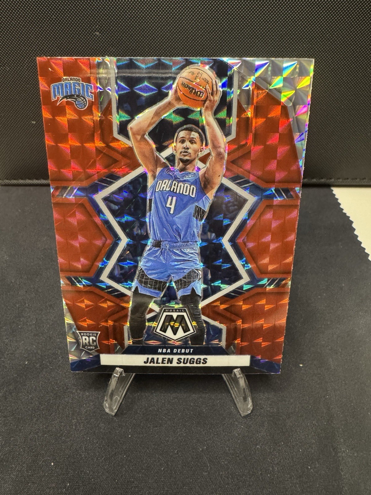 2021-22 Panini Mosaic NBA Debut Red Mosaic Prizm Jalen Suggs #266 Rookie Magic