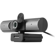 HD 1080P Webcam, USB-C/USB-A, w/Built-in Speakers  Mic,Black,AWCS06F