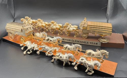 Vintage Budweiser Beer Clydesdale Horse Sign/ Clock Parts or Repair AS IS