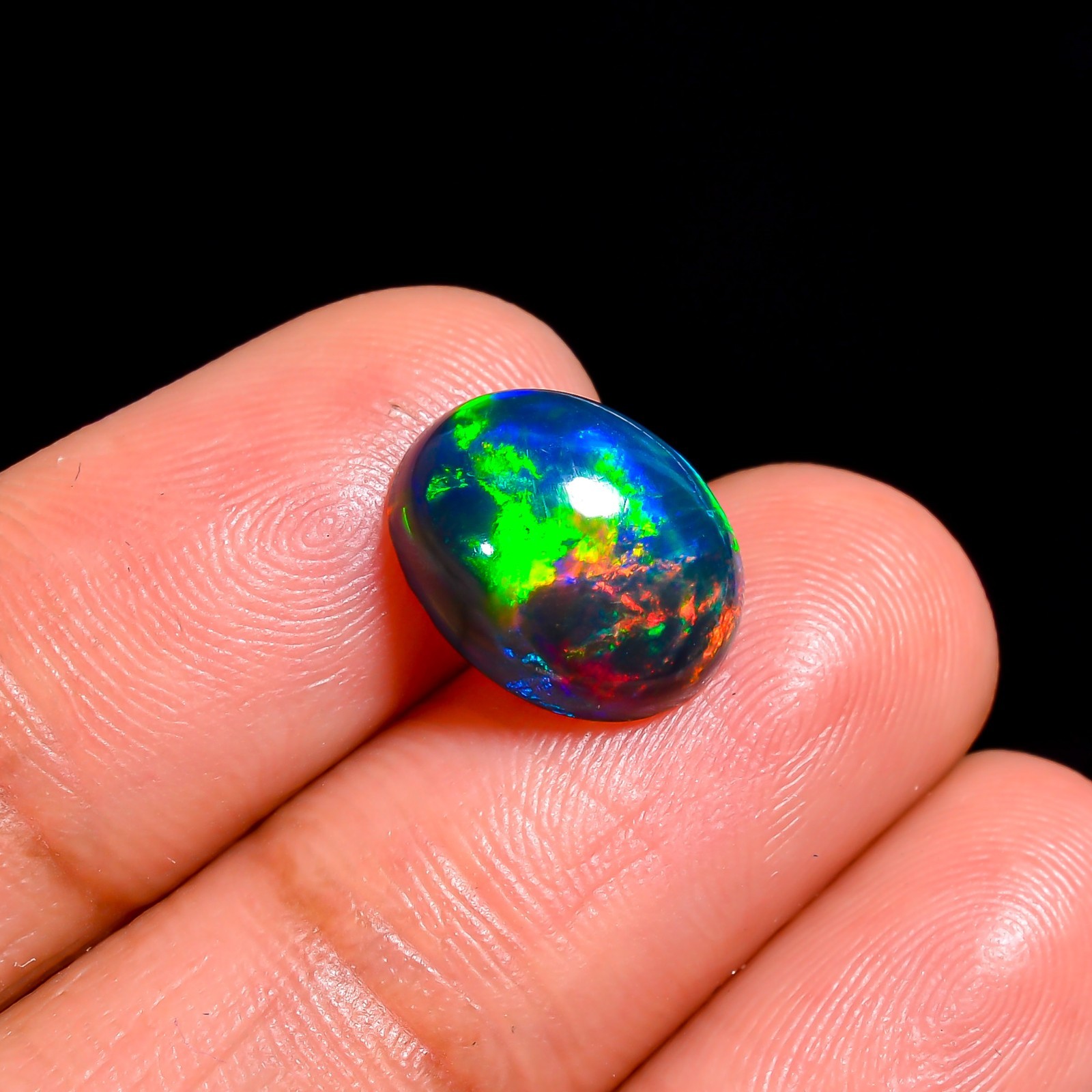 Jeweler's Choice: 3.00ct Black Welo Opal Cabochon - 12x9mm Oval- Stunning Fire