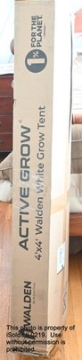 NEW NIB ACTIVE GROW WALDEN WHITE GROW TENT 4' x 4' Triple-layered 100% PEVA