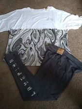 Victoria's Secret Pink Tye Dye Tee  Best Butt High Waist Leggings Set L New