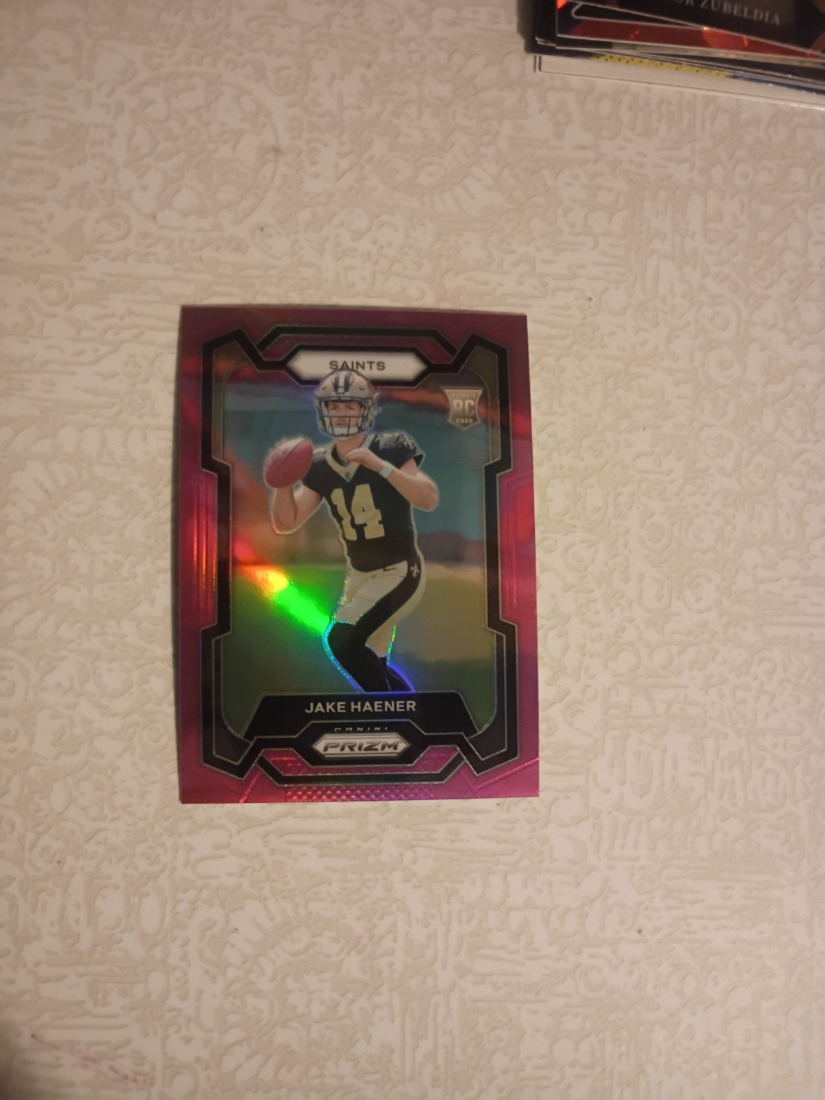 2023 Panini Prizm #374 Jake Haener Pink Prizm Rookie RC