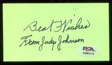 Judy Johnson Signed Auto Green Cut PSA DNA AQ63172 Authenticated HOF~(PL)