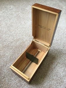 MCM Vintage 1958 Oak Wood Dovetail Index Card Recipe File Box Wayne Novelty