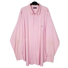 NAUTICA Pink Shirt Long Sleeve Casual Cotton Mens XXXXL