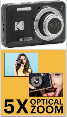 Kodak PIXPRO FZ55 16 MP Digital Compact Camera - Black (FZ55BK