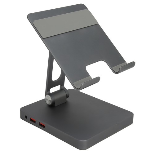 Grey 10 In 1 USB C Hub With Vertical Stand Support 4K HD Plug And Play USB C NEW - Afbeelding 4 van 12