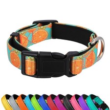 PWOD Reflective Dog Collar Adjustable Soft Neoprene Padded Nylon Pet Collars ...