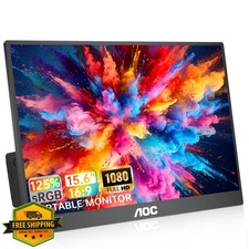 AOC 15.6" 1080p FHD Portable Monitor 125 sRGB USB-C HDMI