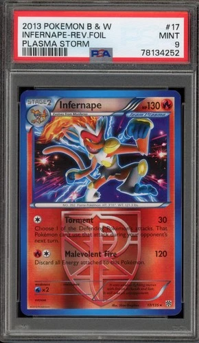 Pokemon Infernape Plasma Storm Reverse Holo Rare #17 PSA 9 Mint