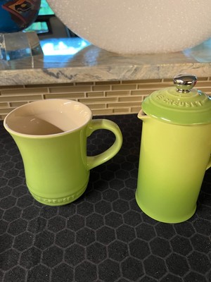 RARE FIND! Le Creuset Petite 12-oz, personal French Press w Cup