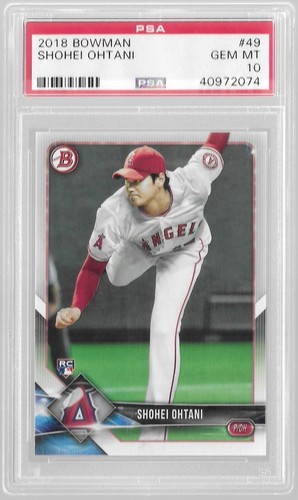 Shohei Ohtani 2018 Bowman Baseball Rookie 💎 PSA 10 Gem Mint 💎 Angels #49