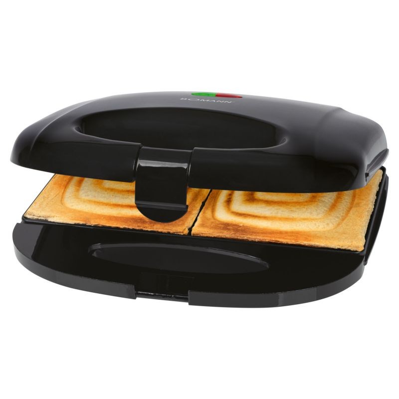 Appareil à croque-monsieur Bomann ST6074CB noir avec plaques antiadhésives