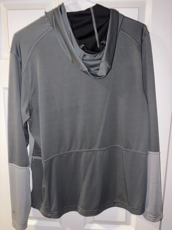 Simms Men’s Large SolarFlex Hoody Gray Long Sleeve Fishing Shirt UPF 50 - Image 2 of 3