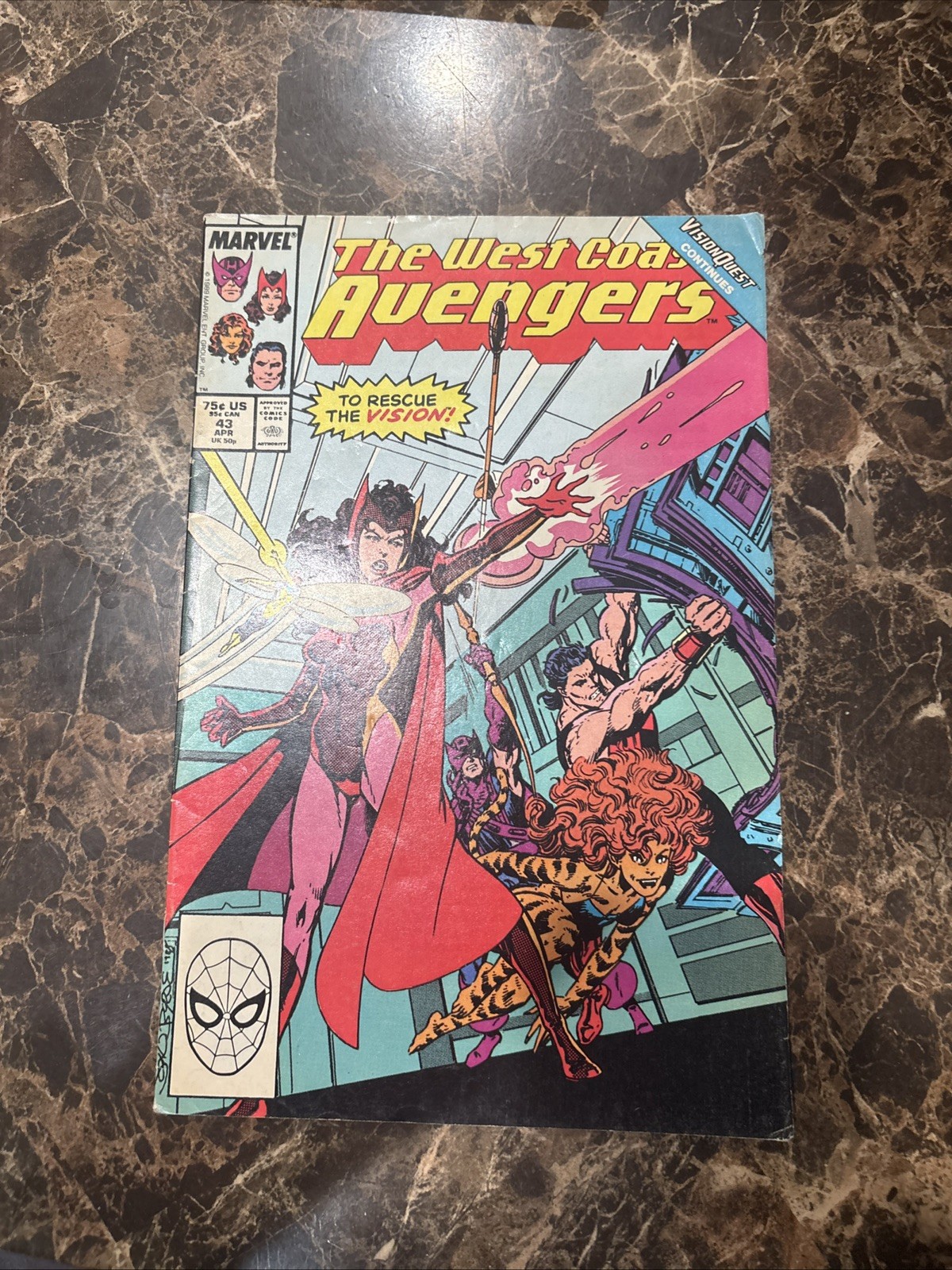 The West Coast Avengers Vision Quest Vol.2 #43, 1989 Marvel Comics
