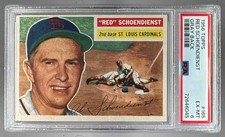 1956 Topps 165 Red Schoendienst Gray Back PSA 6 72646045