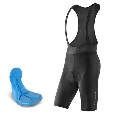 Radhose mit Träger und XL-Polster - schwarz