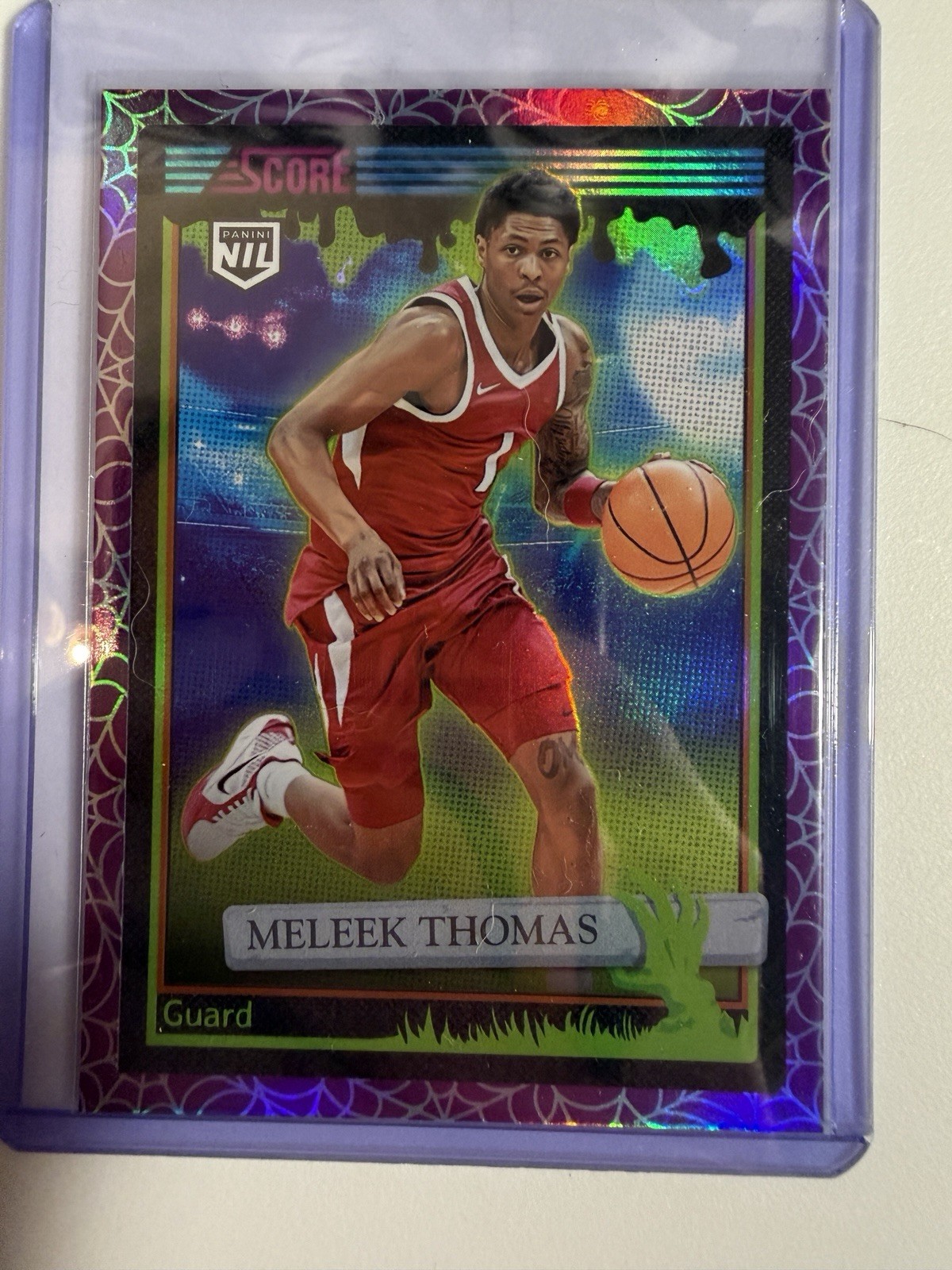 2026 Panini Score-A-Treat - Meleek Thomas #30 Holo Webs NIL Rookie (RC)