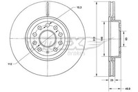 2X Tomex Brakes Bremsscheibe Tx 71-12 FüR Audi Cupra Ford Seat Skoda