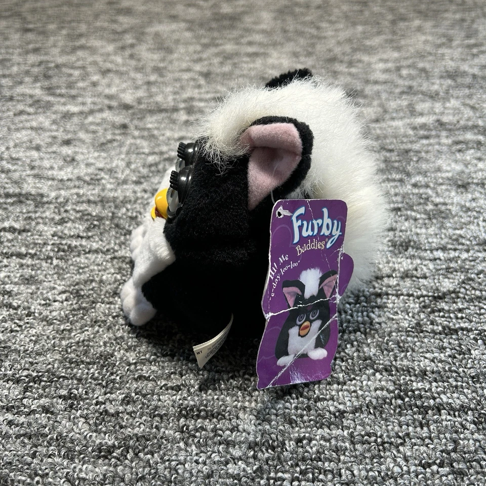 Furby 1999 Tiger Plush Beanie Buddies Black "Good Joke" Vintage Rare Cuddly 5” - Image 2 of 4