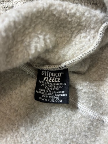 Kuhl Alaska Fleece Zip 1/4 Jacket Women Large White Grey Alpaca Pullover EUC - Picture 4 of 6
