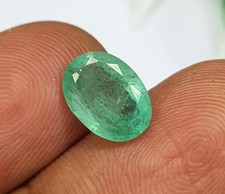 1.94 carat Natural Emerald Zambian oval Cut Untreated loose Gemstone