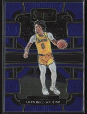 Jalen Hood-Schifino 2023-24 Panini Select #99 Blue Prizms RC Lakers Card