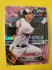 2016 Topps Chrome Pink Refractors #41 Joey Rickard RC - Baltimore Orioles