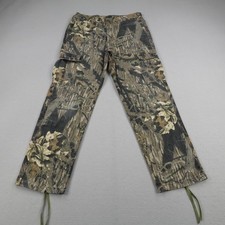Vintage Mossy Oak Pants Mens Large Brown Camo Cargo Camouflage Hunting Made USA