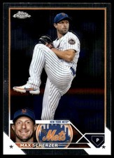 Max Scherzer 2023 Topps Chrome #148 New York Mets FREE SHIPPING AutographDen