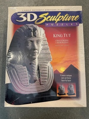 Vintage 1995 Milton Bradley King Tut 3D Sculpture Puzzle Sealed NOS