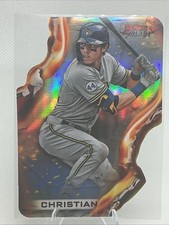 2021 bowman heat wave die cut christian yelich #hw-13