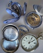 Vintage Elgin Coin Silver Pocket Watch 17 Jewels 8823062 / 1900s 