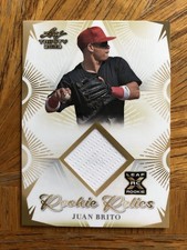 2023 leaf trinity rookie relics Juan Brito RC #RR-29 Cleveland Guardians 