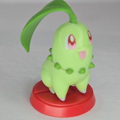 Pokemon 1.5'' Chikorita Choco Egg Mini Figure Gashapon Furuta Nintendo