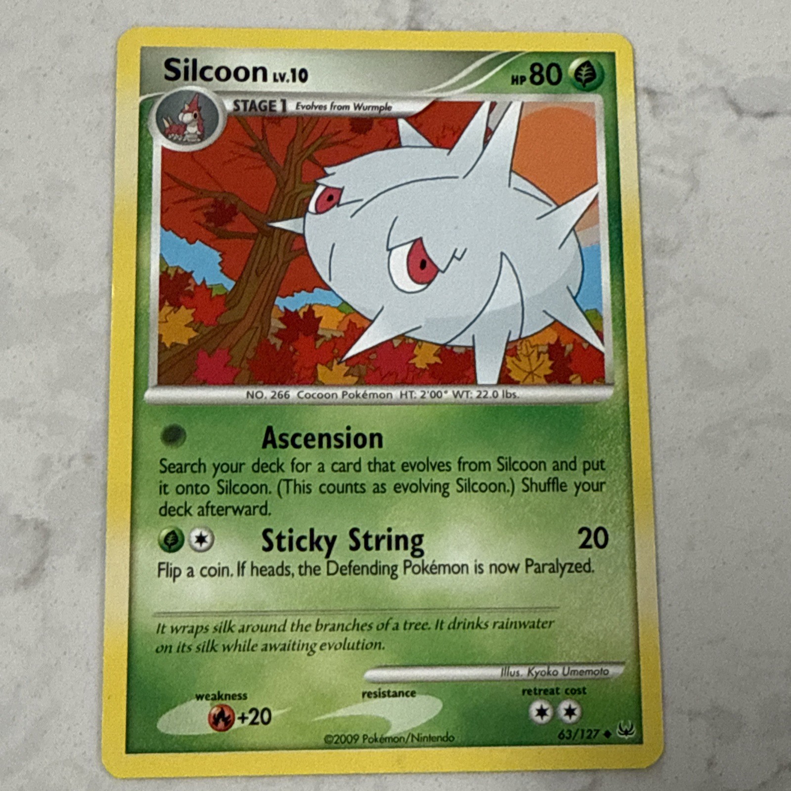 Pokemon Platinum Edition Uncommon Card - Silcoon 63/127