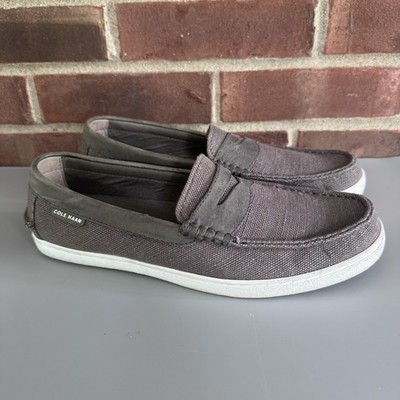 Cole Haan Pinch Maine Grand OS Penny Loafers Mens US 10M Gray Canvas C25710