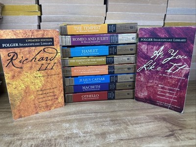 Lot Of 10 Folger Shakespeare Library Paperbacks Hamlet Richard 3rd Caesar Romeo