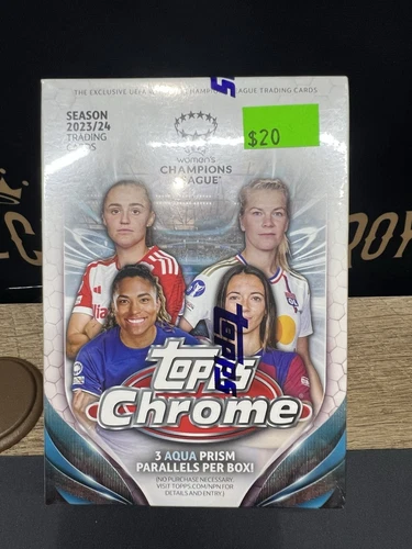 2023-24 Topps Chrome UEFA Women's Champions League Soccer Factory Sealed Blaster