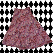 Artsy Boho Festival Indie Hipster Y2K Academia Cute Alt Maxi Skirt Paisley Fairy
