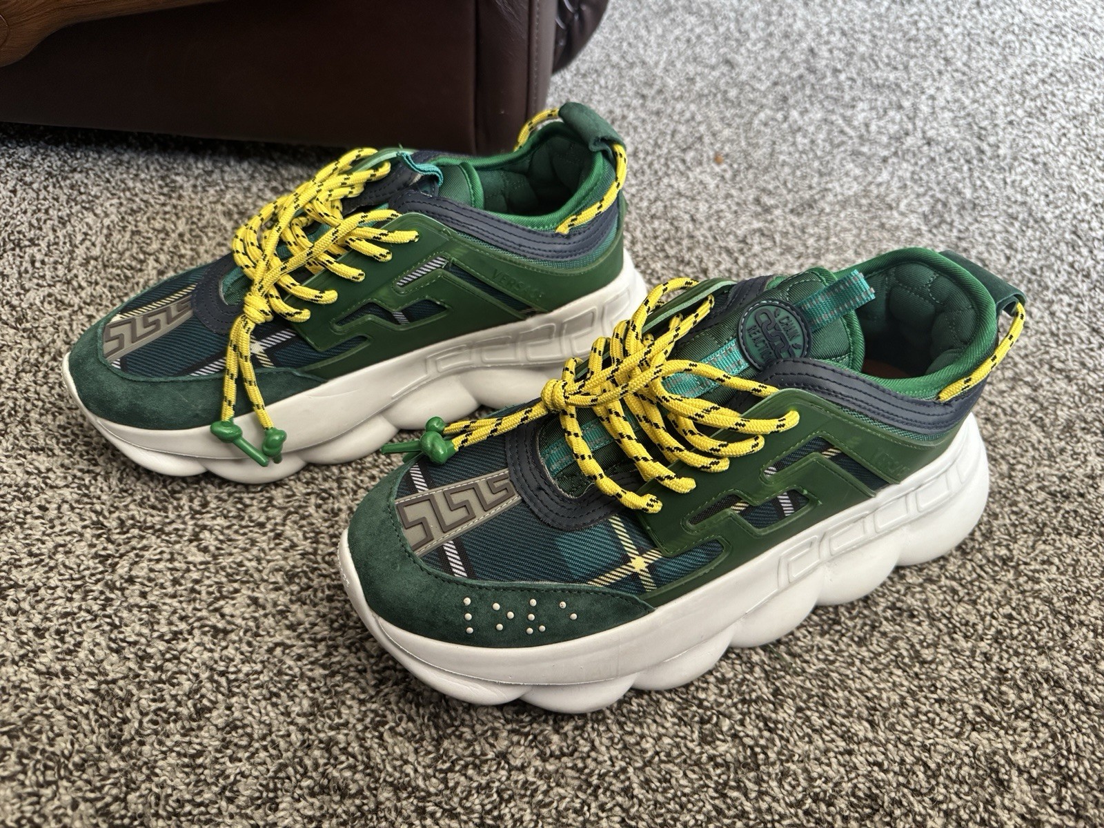 Versace Chain Reaction Sneakers Green/Multi Italian Size 45 (US 11.5) thumbnail 3