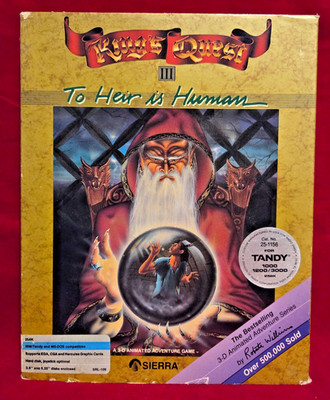 King's Quest III: To Heir is Human (PC, 1987) w/ 3 5.25'' Floppy Disks