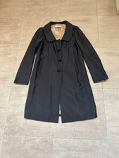 PRADA Long Coat Size 42 Wool Silk Black Champ...