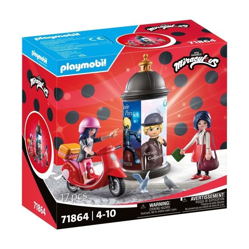 PLAYMOBIL 71864 Miraculous cadeau anniversaire idéal figurines Marinette Kagami