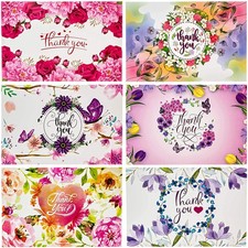 54 Floral Thank You Cards with Envelopes Blank Inside Greeting Cards Bulk Pack